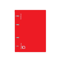 Тетрадь общая с пластиковой обложкой на кольцах ErichKrause IQ FineLine, Classic красный, А5, 100 листов, 80 г/м2, клетка