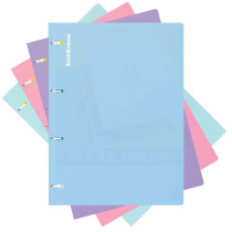 Тетрадь общая с пластиковой обложкой на кольцах ErichKrause Pastel, ассорти, А4, 80 листов, клетка