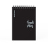 Блокнот с пластиковой обложкой на спирали ErichKrause Words, черный, A6, 80 листов, клетка