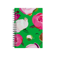 Тетрадь общая с пластиковой обложкой на спирали ErichKrause Peonies, А6, 60 листов, клетка Тетрадь общая с пластиковой обложкой на спирали ErichKrause Peonies, А6, 60 листов, клетка