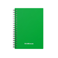 Тетрадь общая с пластиковой обложкой на спирали ErichKrause Classic, зеленый, А6, 60 листов, клетка Тетрадь общая с пластиковой обложкой на спирали ErichKrause Classic, зеленый, А6, 60 листов, клетка