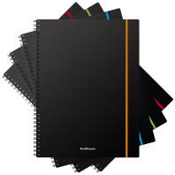 Тетрадь общая с пластиковой обложкой на спирали ErichKrause Accent, ассорти, А4, 80 листов, клетка, на резинке Тетрадь общая с пластиковой обложкой на спирали ErichKrause Accent, ассорти, А4, 80 листов, клетка, на резинке