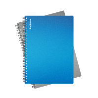 Тетрадь общая с пластиковой обложкой на спирали ErichKrause Ice Metallic, А5, 80 листов, клетка_MIX-PACK Тетрадь общая с пластиковой обложкой на спирали ErichKrause Ice Metallic, А5, 80 листов, клетка_MIX-PACK