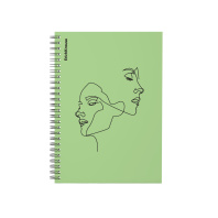 Тетрадь общая с пластиковой обложкой на спирали ErichKrause Powder, Faces, оливковый, А5, 80 листов, клетка Тетрадь общая с пластиковой обложкой на спирали ErichKrause Powder, Faces, оливковый, А5, 80 листов, клетка