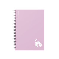 Тетрадь общая с пластиковой обложкой на спирали ErichKrause Brave cats, фиолетовый, A5, 80 листов, клетка Тетрадь общая с пластиковой обложкой на спирали ErichKrause Brave cats, фиолетовый, A5, 80 листов, клетка