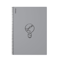 Тетрадь общая с пластиковой обложкой на спирали ErichKrause Life Style, серебристый, A4, 80 листов, клетка Тетрадь общая с пластиковой обложкой на спирали ErichKrause Life Style, серебристый, A4, 80 листов, клетка