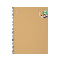 Тетрадь общая с пластиковой обложкой на спирали ErichKrause Manga, бежевый, А4, 80 листов, клетка Тетрадь общая с пластиковой обложкой на спирали ErichKrause Manga, бежевый, А4, 80 листов, клетка