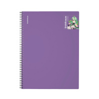 Тетрадь общая с пластиковой обложкой на спирали ErichKrause Manga, фиолетовый, А4, 80 листов, клетка Тетрадь общая с пластиковой обложкой на спирали ErichKrause Manga, фиолетовый, А4, 80 листов, клетка