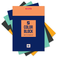 Блокнот на клею ErichKrause Color Block, А5, 60 листов, клетка