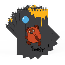 Записная книга на спирали ErichKrause Винни-Пух, А6, 60 листов, клетка_MIX-PACK