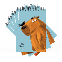 Блокнот на спирали ErichKrause Happy Capy, А6, 60 листов, клетка_MIX-PACK