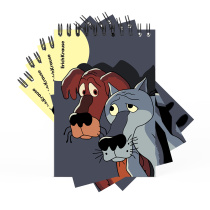 Записная книга на спирали ErichKrause Жил-был Пес, А6, 80 листов, клетка_MIX-PACK