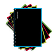 Тетрадь общая на спирали ErichKrause Accent, А5, 120 листов, клетка, ламинация глянцевая, структурное тиснение "лён"