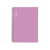 Тетрадь общая на спирали ErichKrause Vanilla, лиловый, А5, 120 листов, клетка, ламинация глянцевая, структурное тиснение "лён"