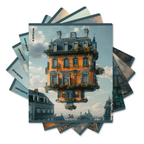 Тетрадь общая ученическая ErichKrause Flying House, 36 листов, клетка_MIX-PACK