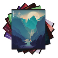 Тетрадь общая ученическая ErichKrause Silhouette Landscapes, 96 листов, клетка, глянцевая ламинация_MIX-PACK