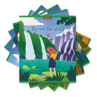 Тетрадь общая ученическая ErichKrause Discover the World, 48 листов, клетка, матовая ламинация_MIX-PACK Тетрадь общая ученическая ErichKrause Discover the World, 48 листов, клетка, матовая ламинация_MIX-PACK