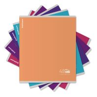 Тетрадь общая ученическая ErichKrause FL, 48 листов, линейка, ламинация soft-touch+выборочный УФ-лак, блок 80 г/м2_MIX-PACK