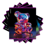 Тетрадь общая ученическая ErichKrause Jelly Bear, 48 листов, клетка, металлизированная ламинация+твин-лак_MIX-PACK