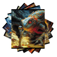 Тетрадь общая ученическая ErichKrause Cosmo Dragons, 48 листов, клетка, глянцевая ламинация_MIX-PACK