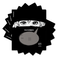 Тетрадь школьная ученическая ErichKrause Watching You, 24 листа, линейка, выборочный УФ-лак (в плёнке по 10 шт.)_MIX-PACK