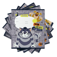 Тетрадь школьная ученическая ErichKrause Простоквашино, 24 листа, линейка (в плёнке по 10 шт.)_MIX-PACK