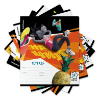 Тетрадь школьная ученическая ErichKrause Ну, Погоди! Каникулы, 24 листа, клетка (в плёнке по 10 шт.)_MIX-PACK