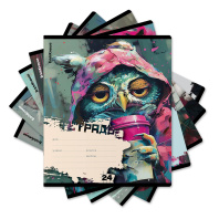 Тетрадь школьная ученическая ErichKrause Coffee Mania, 24 листа, клетка (в плёнке по 10 шт.)_MIX-PACK