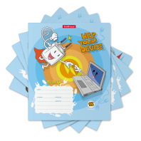 Тетрадь школьная ученическая ErichKrause Smart Charger, 18 листов, линейка (в плёнке по 10 шт.)_MIX-PACK