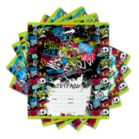 Тетрадь школьная ученическая ErichKrause Scooter Master, 18 листов, клетка (в плёнке по 10 шт.)_MIX-PACK