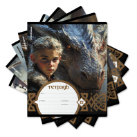 Тетрадь школьная ученическая ErichKrause Dragon Quest, 18 листов, линейка (в плёнке по 10 шт.)_MIX-PACK