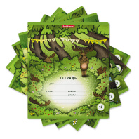 Тетрадь школьная ученическая ErichKrause Прятки, 12 листов, линейка (в плёнке по 10 шт.)