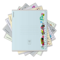 Тетрадь школьная ученическая ErichKrause Ruler Hobby ассорти, 12 листов, клетка (в плёнке по 10 шт.)_MIX-PACK Тетрадь школьная ученическая ErichKrause Ruler Hobby ассорти, 12 листов, клетка (в плёнке по 10 шт.)_MIX-PACK