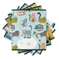 Тетрадь школьная ученическая ErichKrause Animalism, 12 листов, клетка (в плёнке по 10 шт.)_MIX-PACK Тетрадь школьная ученическая ErichKrause Animalism, 12 листов, клетка (в плёнке по 10 шт.)_MIX-PACK