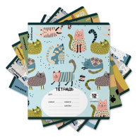 Тетрадь школьная ученическая ErichKrause Animalism, 12 листов, линейка (в плёнке по 10 шт.)_MIX-PACK Тетрадь школьная ученическая ErichKrause Animalism, 12 листов, линейка (в плёнке по 10 шт.)_MIX-PACK