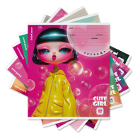 Тетрадь школьная ученическая ErichKrause Bubble Girl, 12 листов, клетка, выборочный УФ-лак (в плёнке по 10 шт.)_MIX-PACK Тетрадь школьная ученическая ErichKrause Bubble Girl, 12 листов, клетка, выборочный УФ-лак (в плёнке по 10 шт.)_MIX-PACK