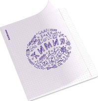 Тетрадь общая ученическая с пластиковой обложкой на скобе ErichKrause Chaos, Химия, 48 листов, клетка