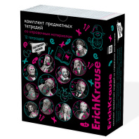 Комплект тетрадей общих ученических с пластиковой обложкой ErichKrause Persons, 48 листов, кл./лин., со спр. мат. (обечайка 12 шт.)