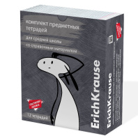 Комплект тетрадей общих ученических с пластиковой обложкой ErichKrause Чубрик, 48 листов, кл./лин., со спр. мат. (обечайка 12 шт.)