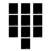 Комплект тетрадей общих ученических c пластиковой обложкой ErichKrause Black Diamond, 48 листов, кл./лин., со спр. мат. (в коробке 10 шт.)