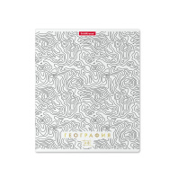 Тетрадь общая ученическая ErichKrause Ассоциации, География 48 листов, клетка, матовая ламинация + тиснение фольгой