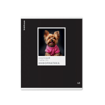 Тетрадь общая ученическая ErichKrause DogTone, Информатика, 48 листов, клетка, выборочный УФ-лак