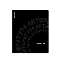 Тетрадь общая ученическая ErichKrause Noir, Литература, 48 листов, линейка, ламинация soft-touch+выборочный УФ-лак