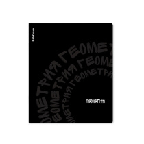 Тетрадь общая ученическая ErichKrause Noir, Геометрия, 48 листов, клетка, ламинация soft-touch+выборочный УФ-лак