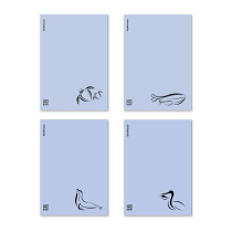 Тетрадь общая ученическая с пластиковой обложкой на скобе ErichKrause Ocean, голубой, B5, 60 листов, клетка_MIX-PACK