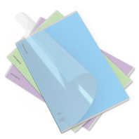 Тетрадь общая ученическая с пластиковой обложкой на скобе ErichKrause Классика CoverPrо fizzy, А4, 96 листов, линейка_MIX-PACK