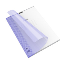 Тетрадь общая ученическая с пластиковой обложкой на скобе ErichKrause Классика CoverPrо Pastel fizzy, сиреневый, А4, 96 листов, клетка