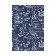 Тетрадь общая ученическая с пластиковой обложкой на скобе ErichKrause Old Map, Mixed Reality, А4, 48 листов, клетка