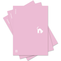 Тетрадь общая ученическая с пластиковой обложкой на скобе ErichKrause Brave cats, фиолетовый, А4, 48 листов, клетка_MIX-PACK