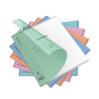 Тетрадь школьная ученическая с пластиковой обложкой на скобе ErichKrause Классика CoverPro matt, Dream, А5+, 12 листов, клетка_MIX-PACK